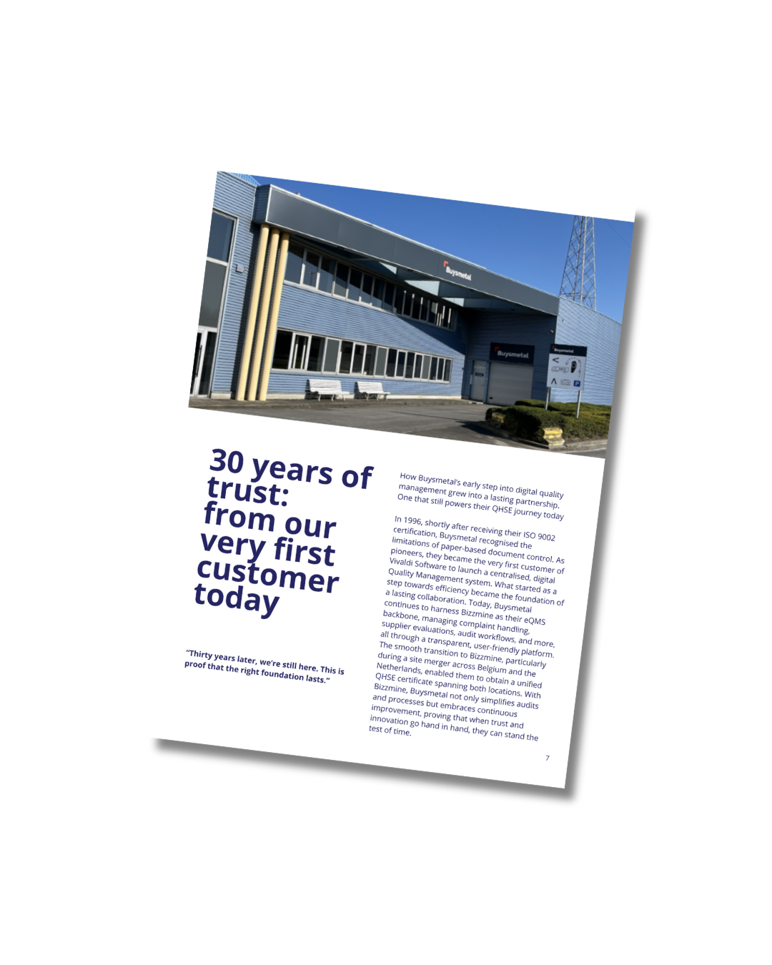 Magazine image - Kloeckner 30 years